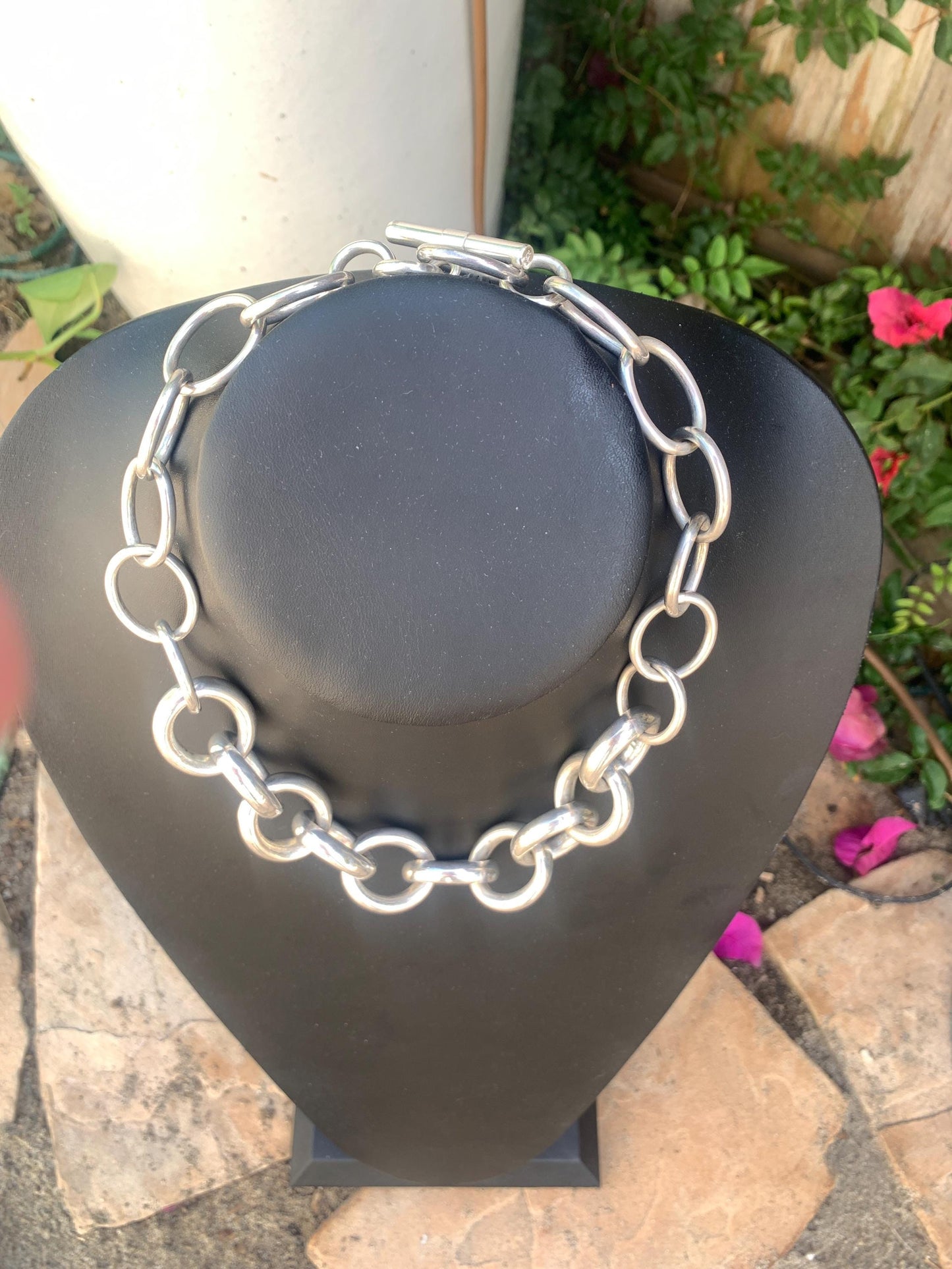 Chunky. Vintage. Sterling Silver. Large Cuban Link. Modern. Contemporary. Necklace. OOAK.