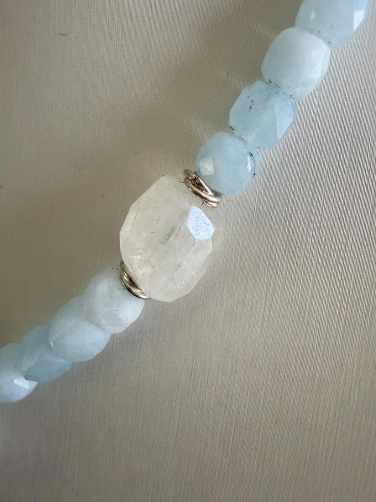 Vintage Spanish Coin Necklace – Blue Jade. Moonstones. Silver Medallion Pendant