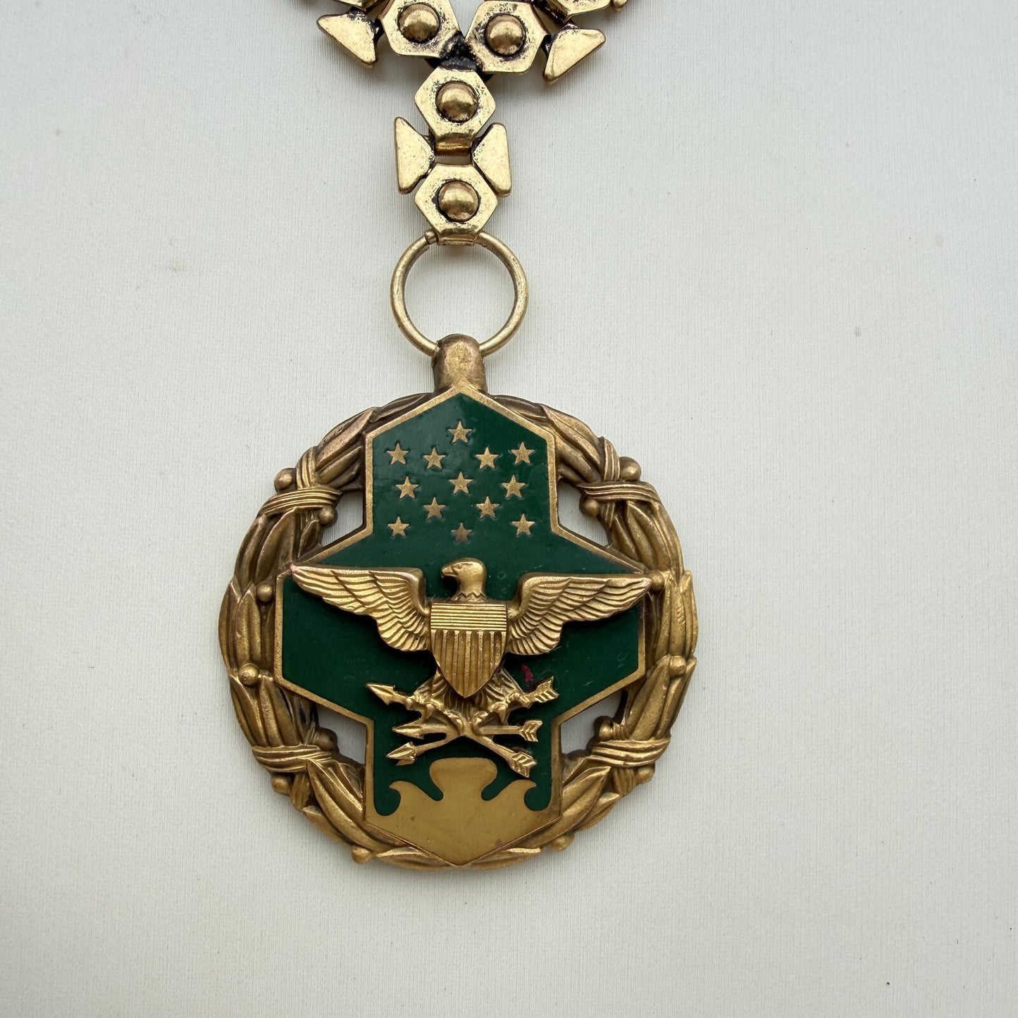 Vintage U.S. Joint Service Commendation Medal/ Pendant. Vintage Necklace.
