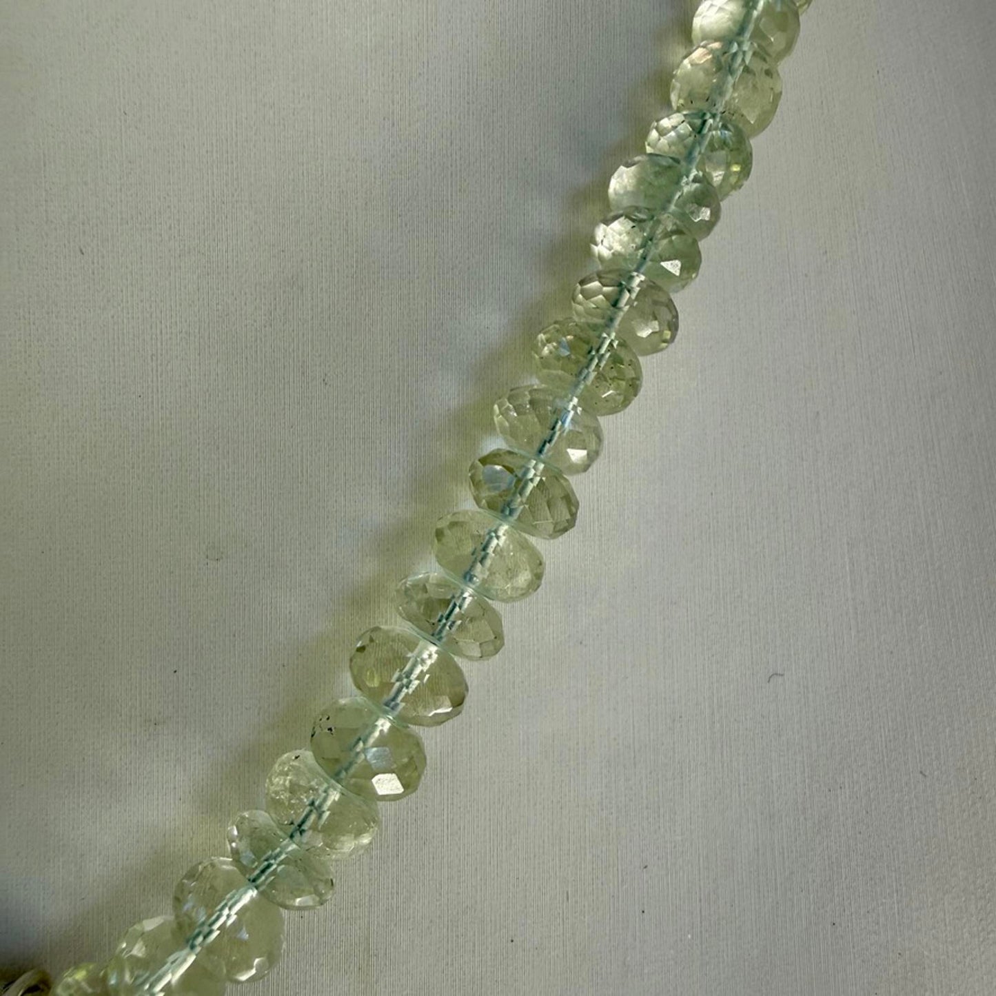Vintage Green Amethyst & Mabé Pearl Pendant Necklace. Sterling Silver Setting.
