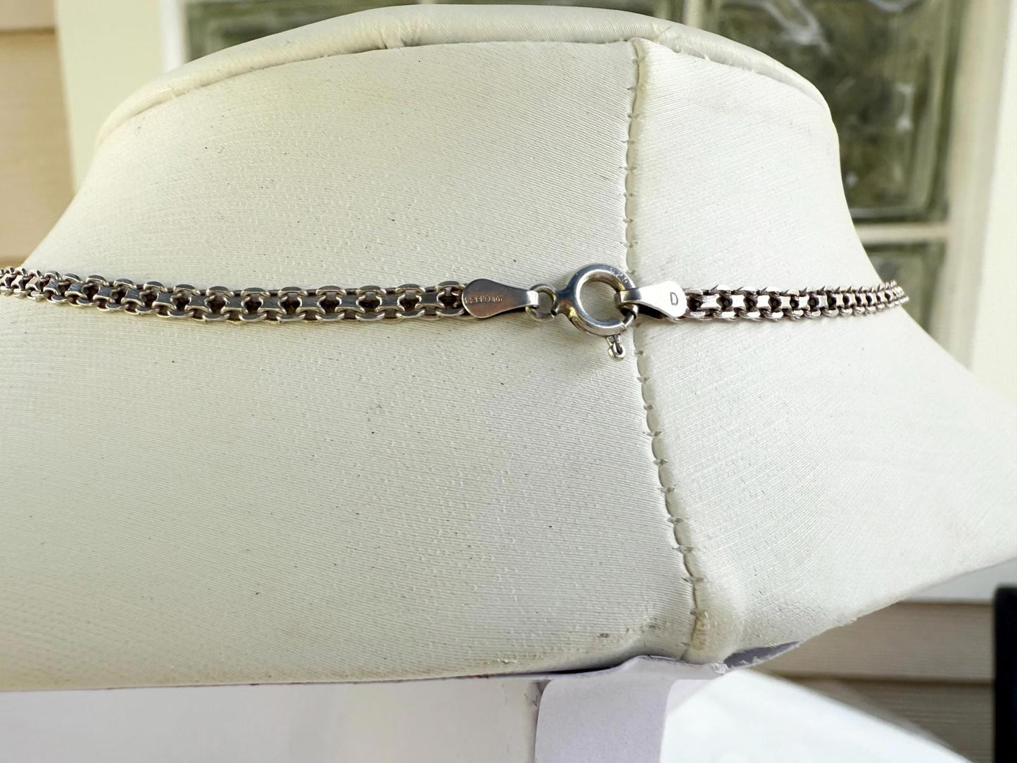 Men’s Sterling Silver Anchor Pendant Necklace. White Trash Charms Large Anchor.