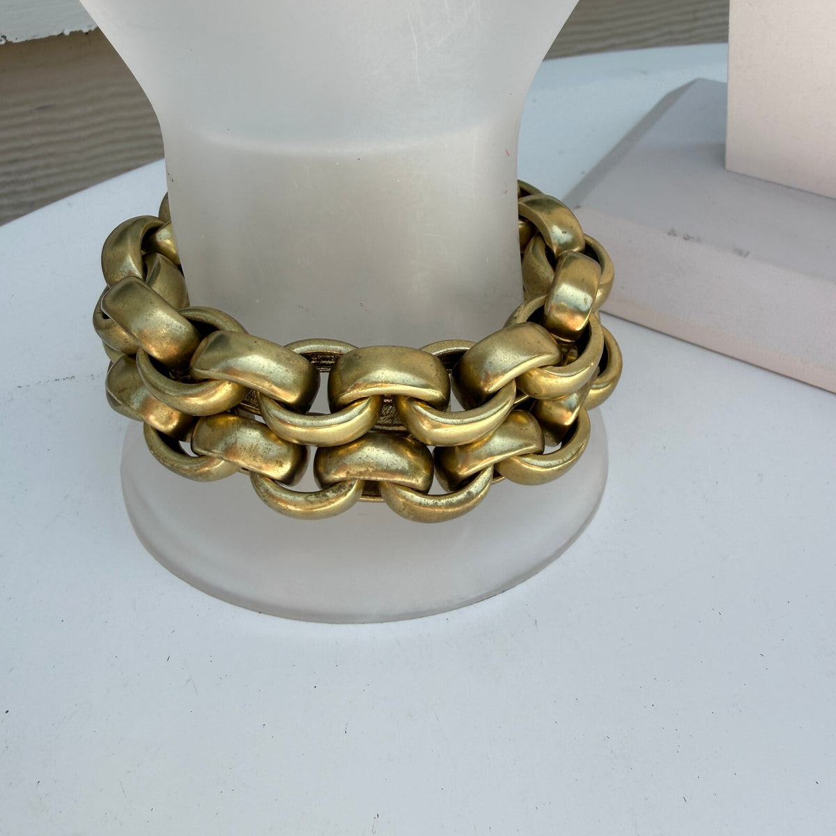 Vintage 70s Chunky Rolo Chain Necklace or 3 Bracelets or 1 Bracelet & 1 Necklace