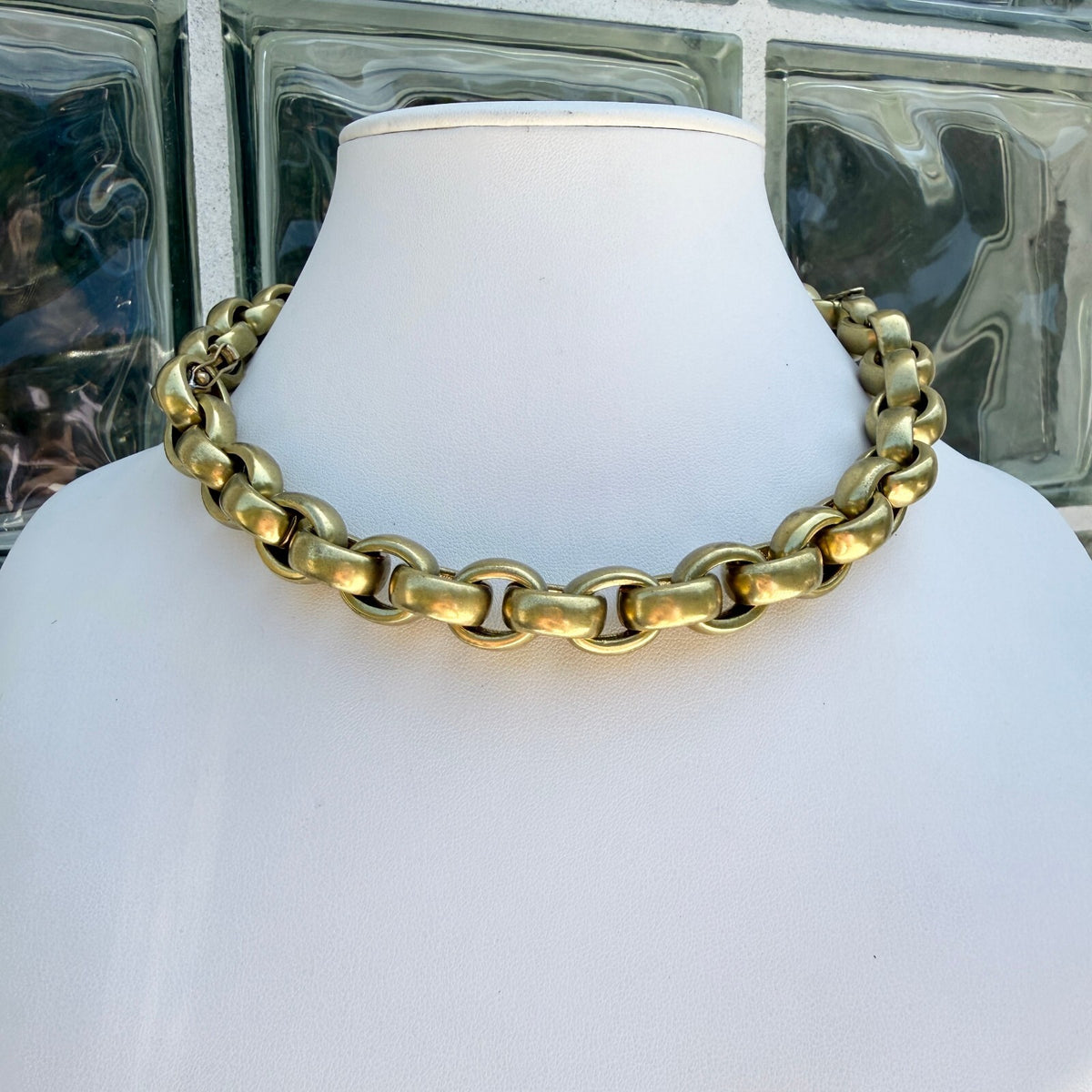 Vintage 70s Chunky Rolo Chain Necklace or 3 Bracelets or 1 Bracelet & 1 Necklace