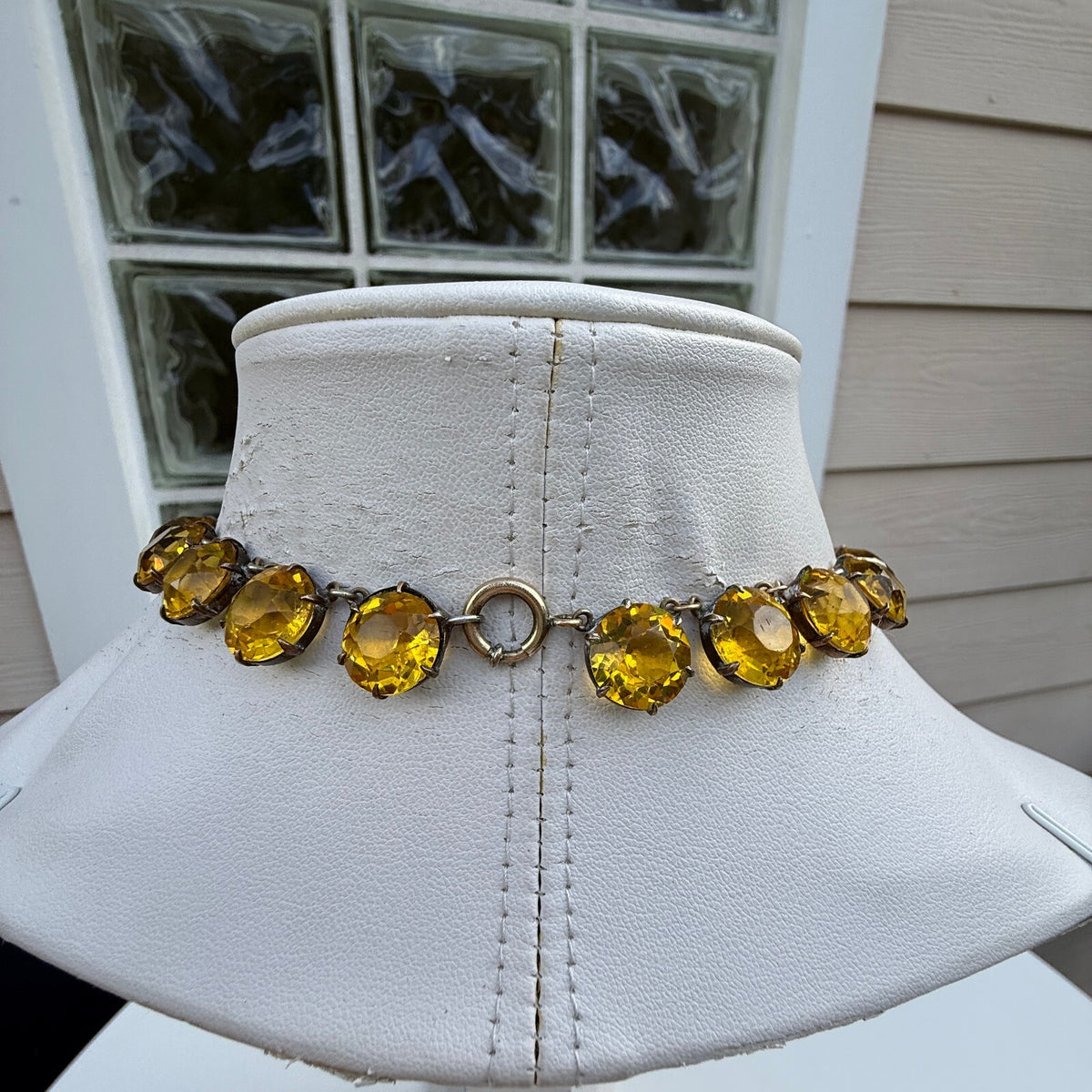 Golden Buddha Pendant. Vintage riviere Necklace – One-of-a-Kind.
