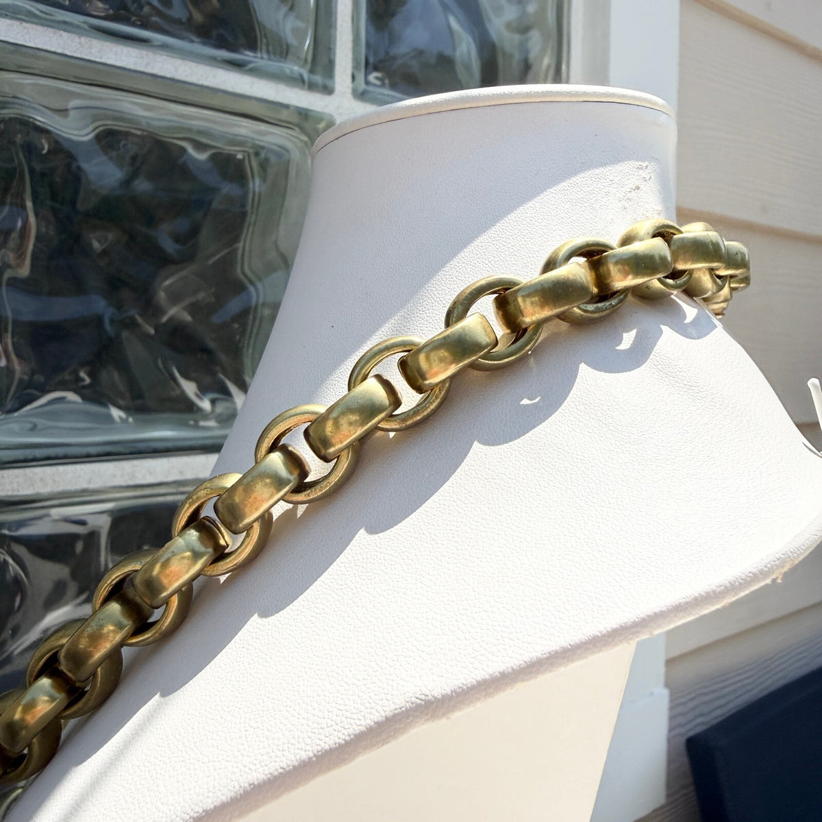 Vintage 70s Chunky Rolo Chain Necklace or 3 Bracelets or 1 Bracelet & 1 Necklace