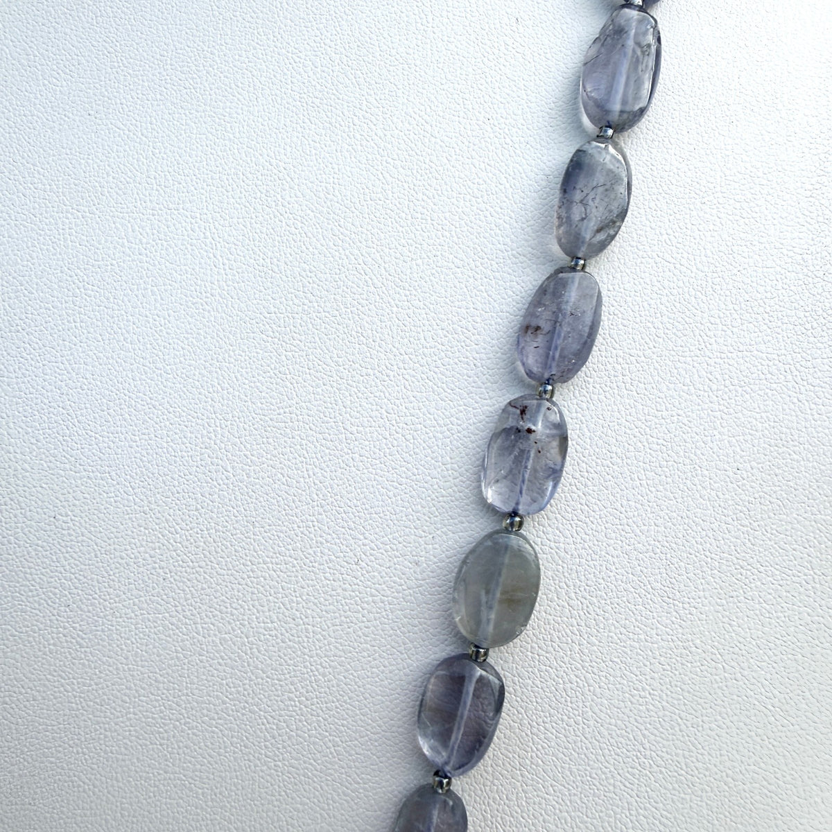 Natural Tanzanite Necklace. Sterling Silver Cross. Lavender Crystal Cross. OOAK
