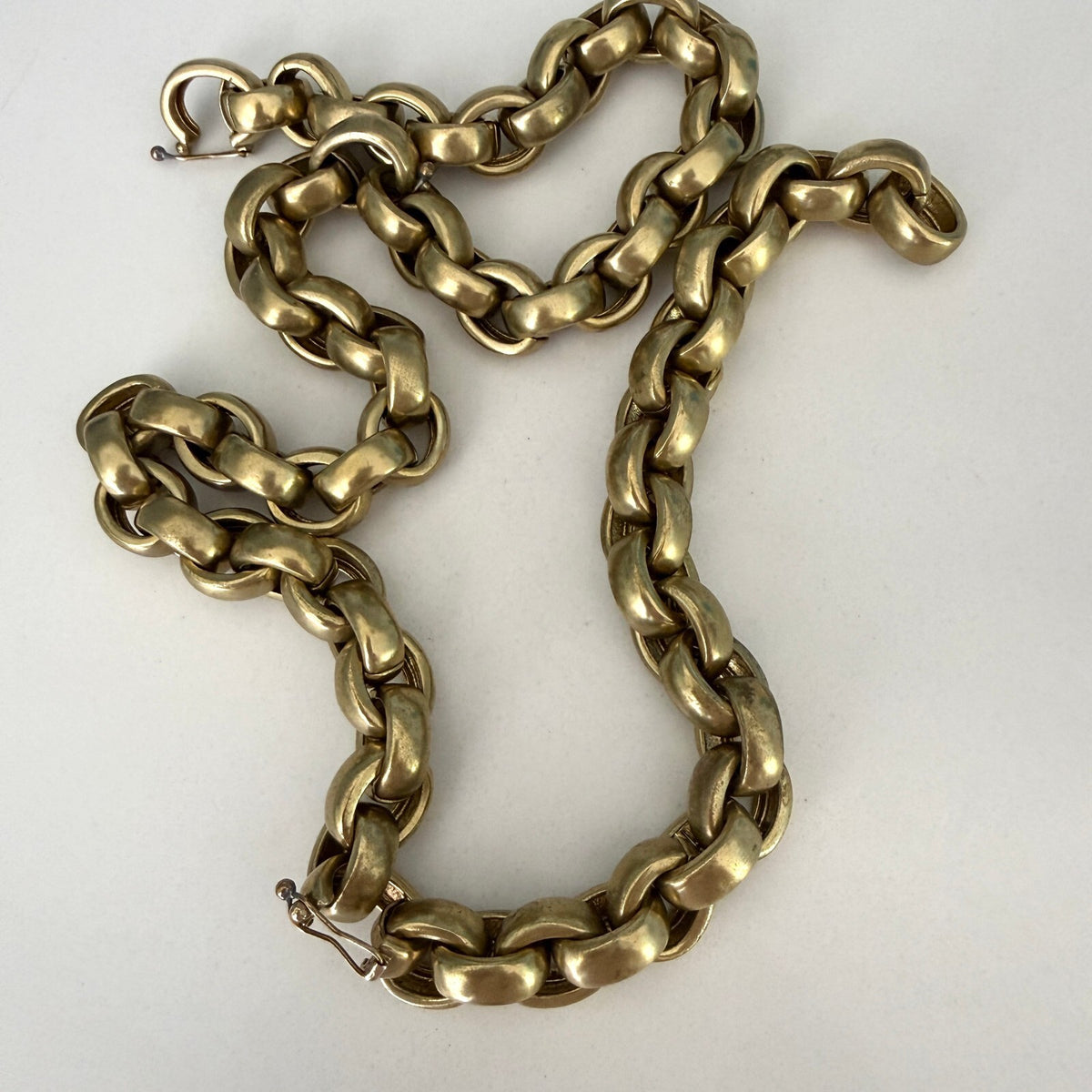 Vintage 70s Chunky Rolo Chain Necklace or 3 Bracelets or 1 Bracelet & 1 Necklace
