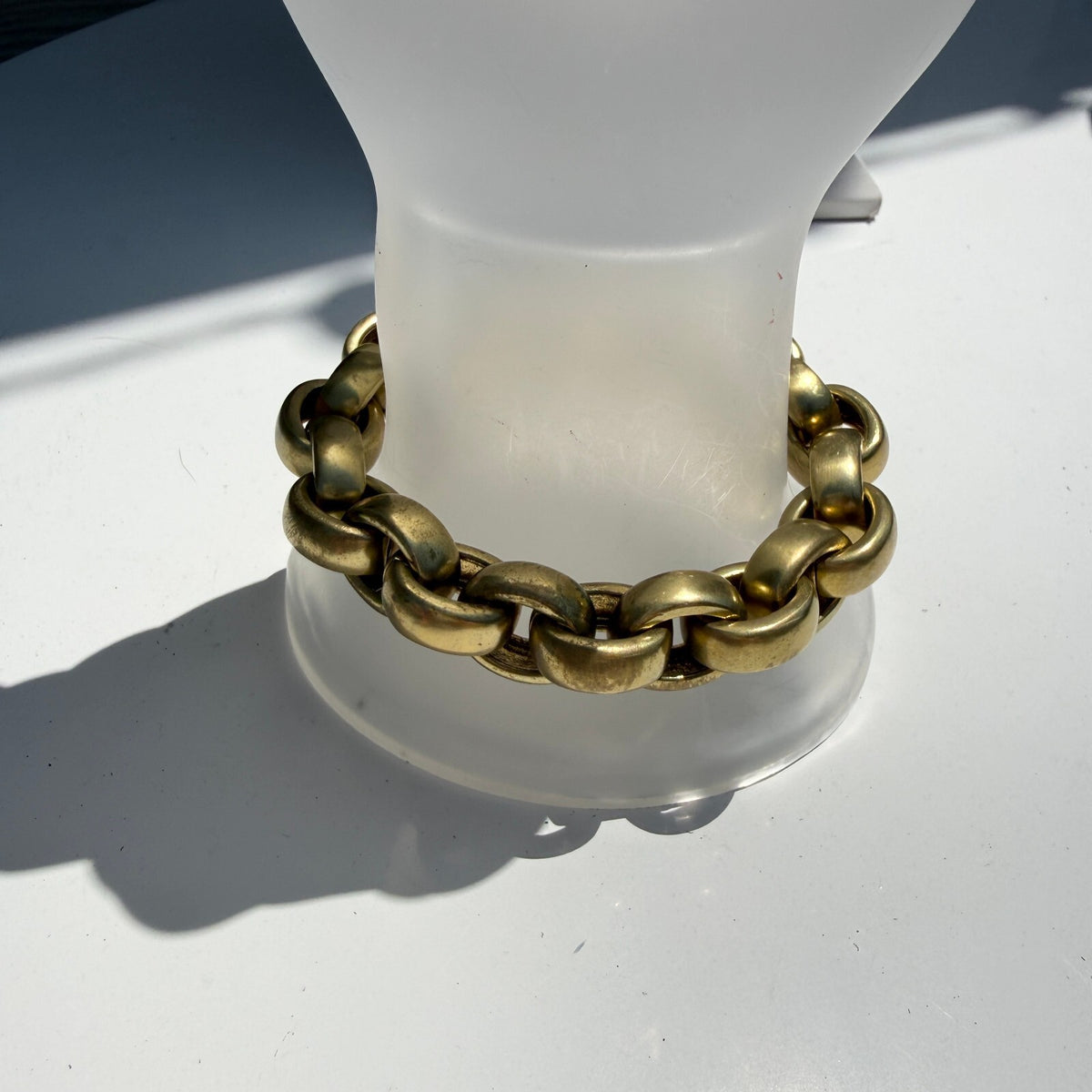 Vintage 70s Chunky Rolo Chain Necklace or 3 Bracelets or 1 Bracelet & 1 Necklace