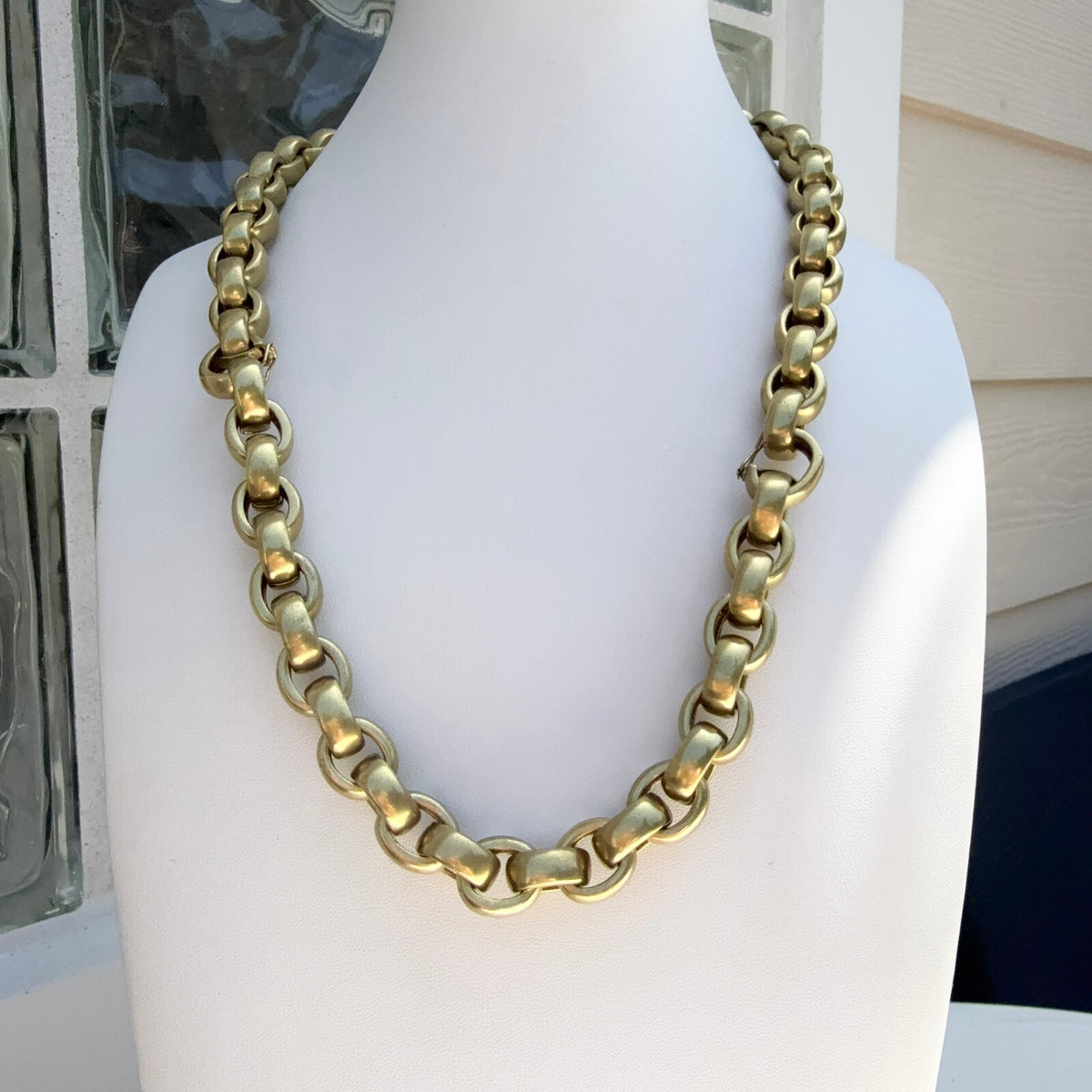 Vintage 70s Chunky Rolo Chain Necklace or 3 Bracelets or 1 Bracelet & 1 Necklace