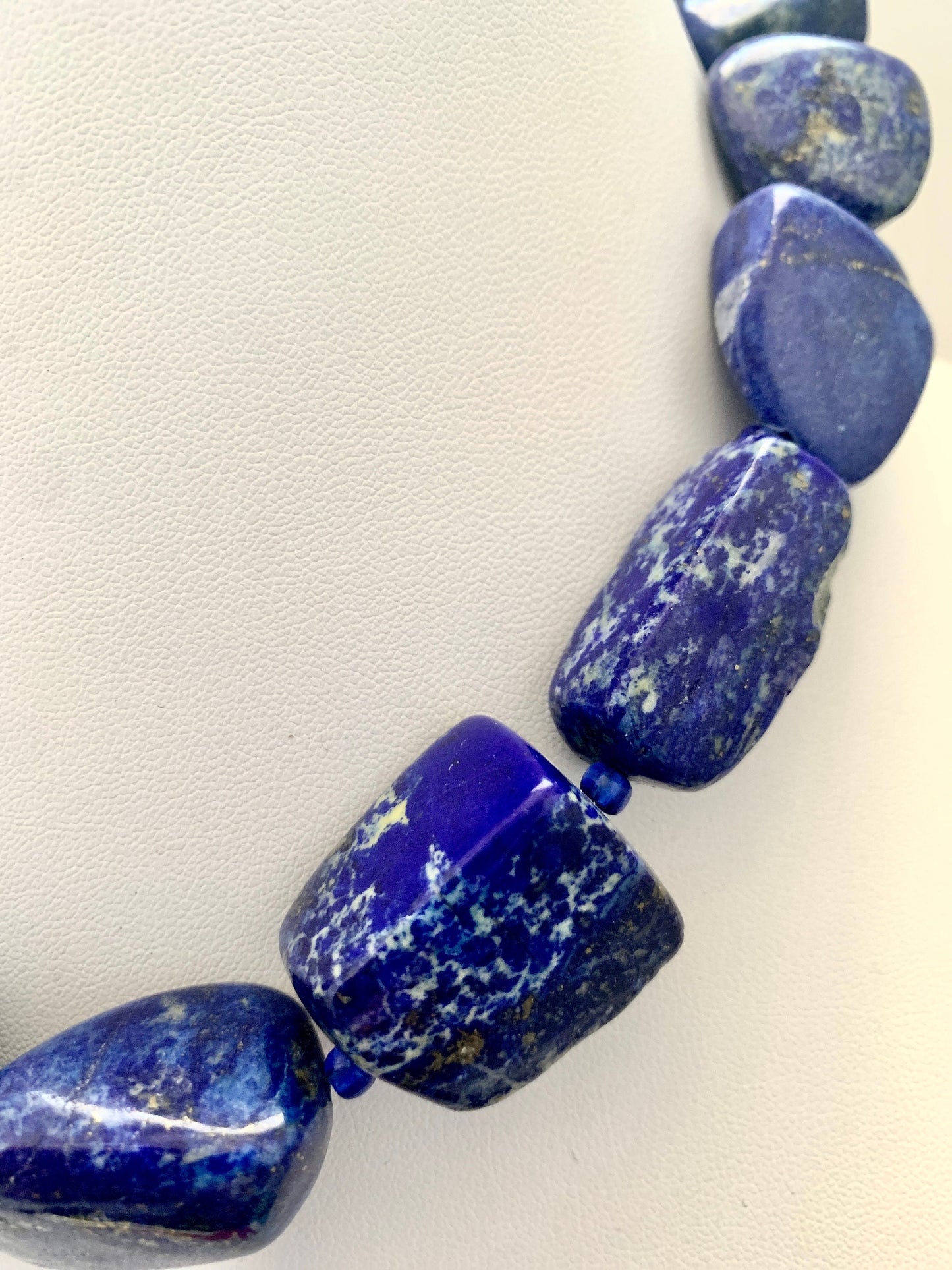 Blue Lapis Lazuli. Vintage Gold Filigree beads. Toggle clasp. Healing stones. OOAK. Handmade. Vintique10 creation.