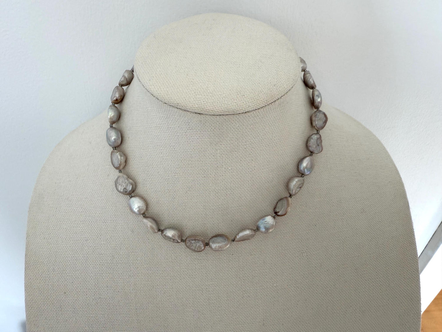 Vintage Sterling Silver Pocket Watch Silver Locket Gray Pearls OOAK.